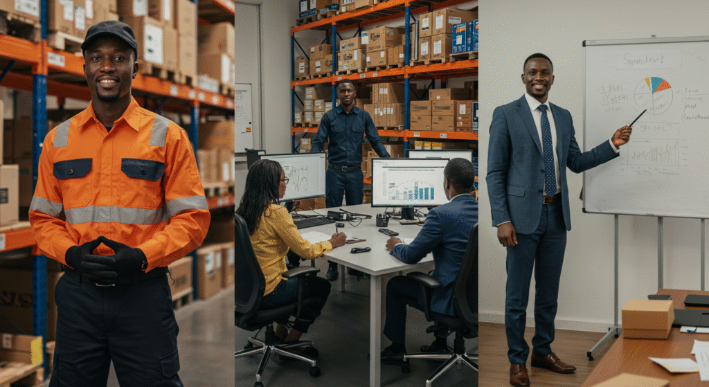 Parcours professionnel d’un logisticien africain : de l’entrepôt à la direction stratégique.