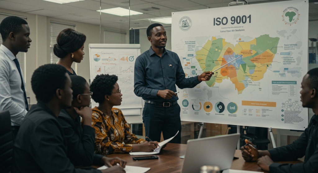 ISO 9001 avec les objectifs de l'entreprise en Afrique