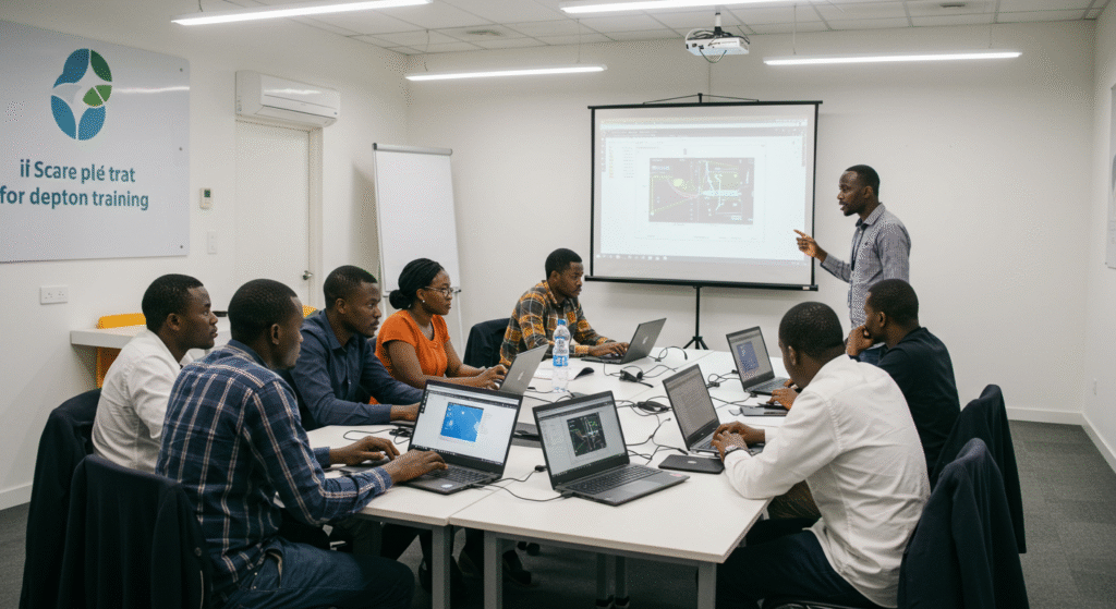 Jeunes africains en entretien